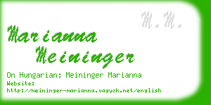 marianna meininger business card